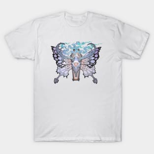 Deer Skull with Butterfly Wings T-Shirt